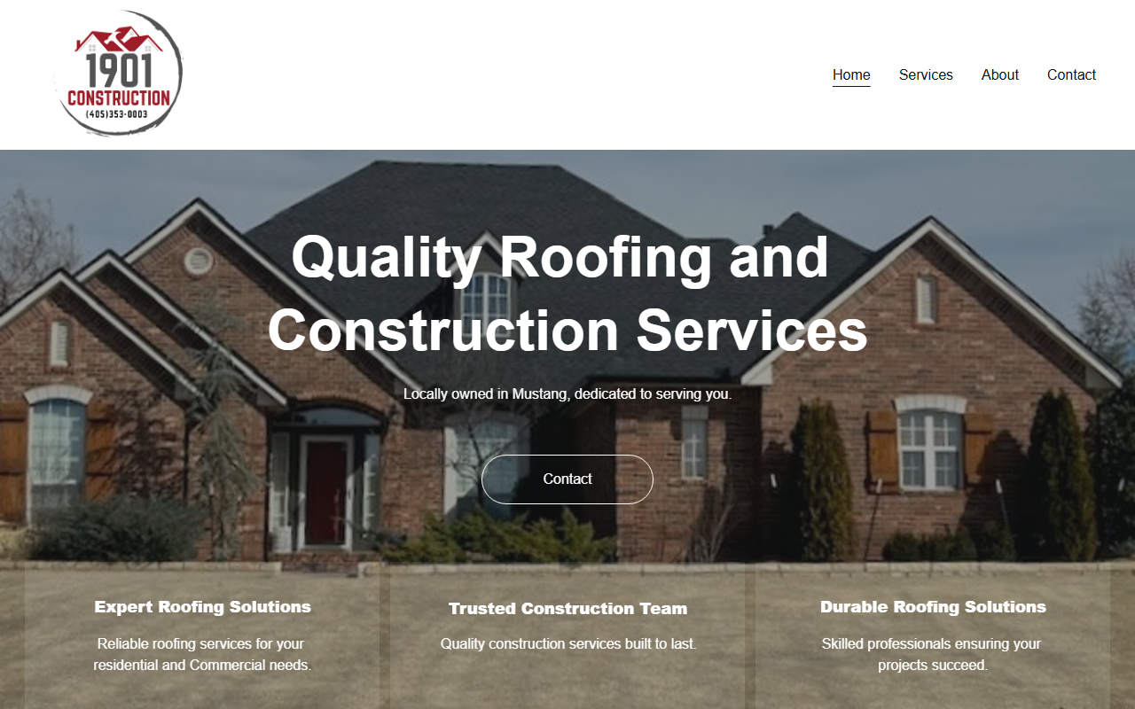 1901construction.com screenshot