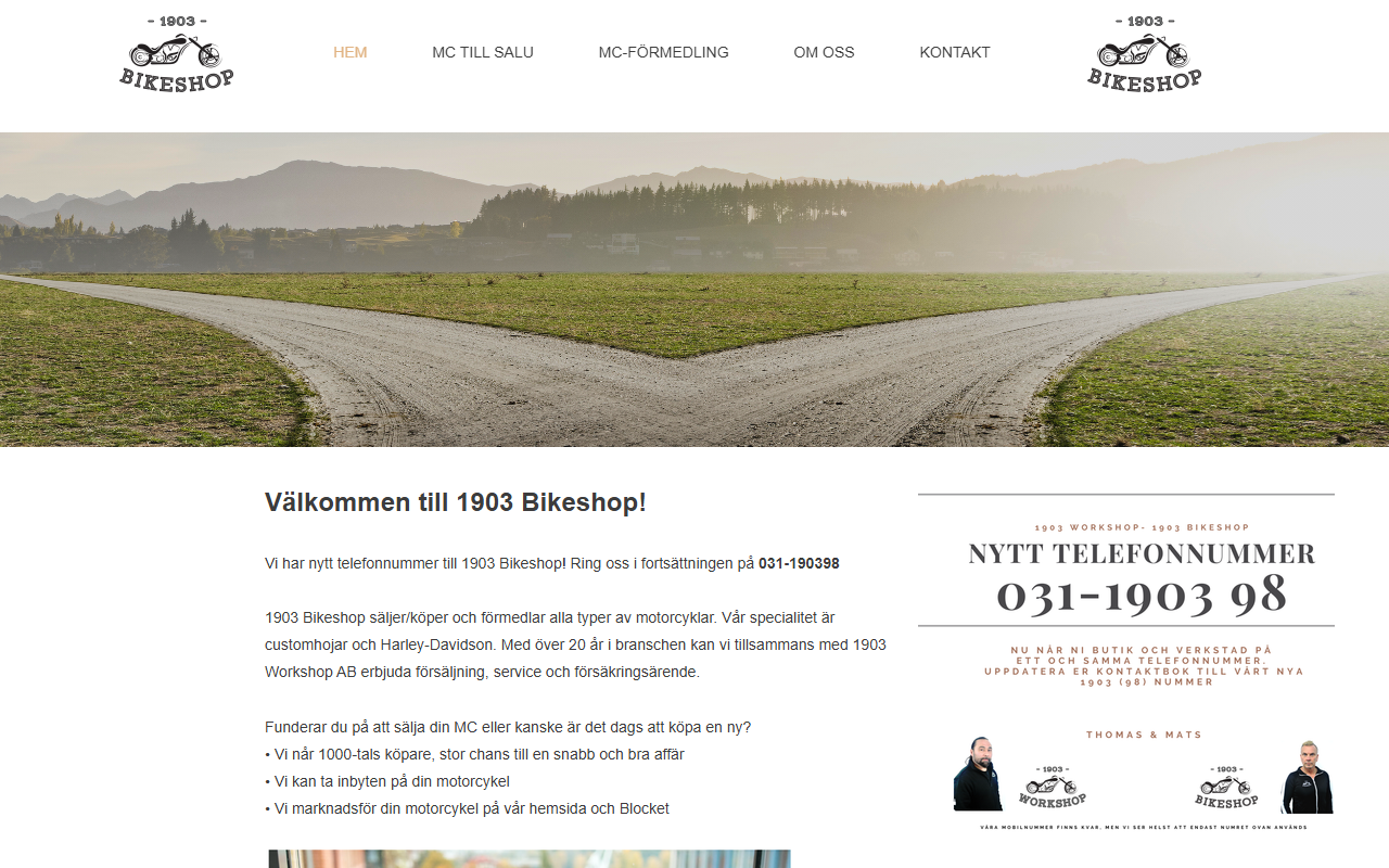 1903bikeshop.com screenshot