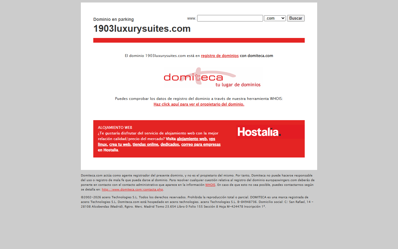 1903luxurysuites.com screenshot
