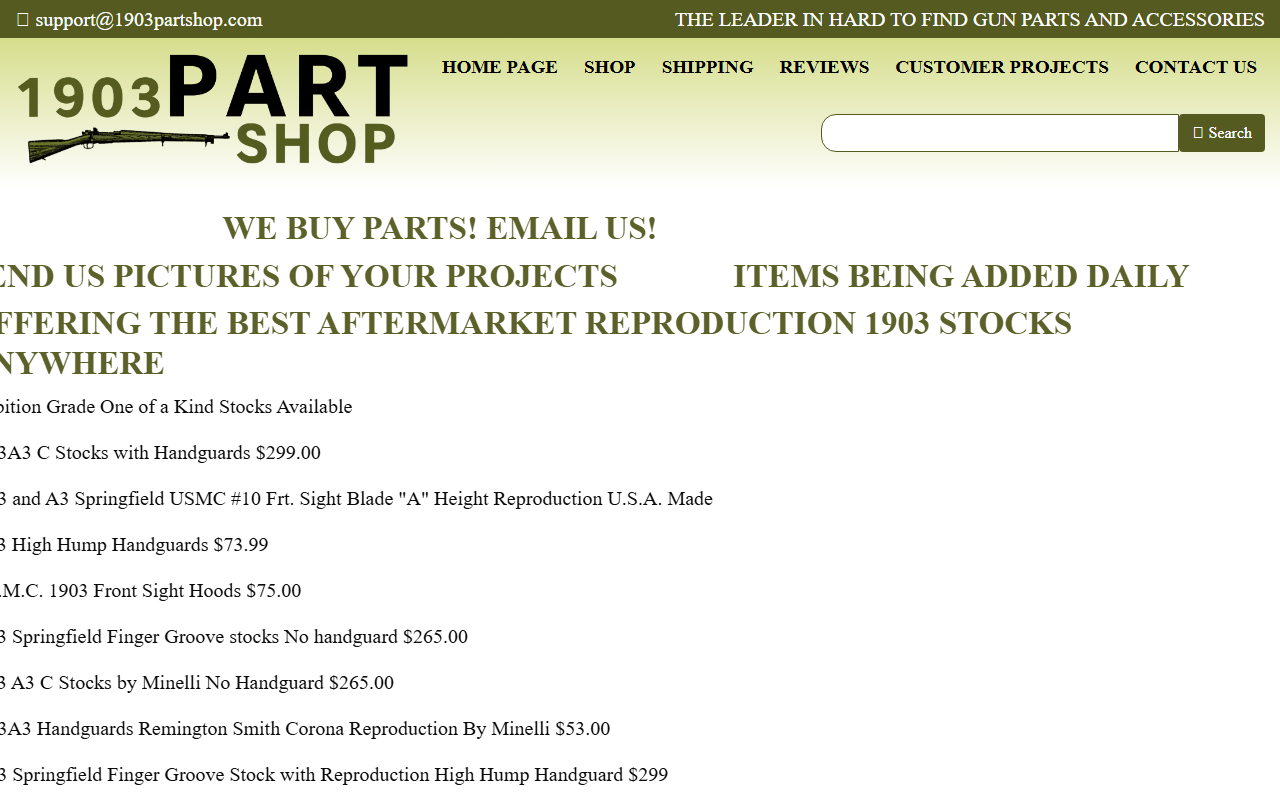 1903partshop.com screenshot