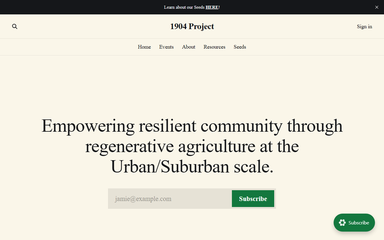 1904project.com screenshot