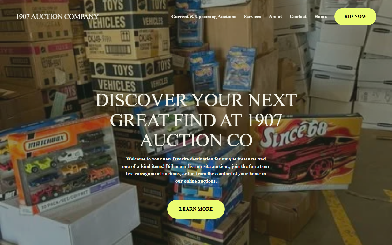 1907auctionco.com screenshot