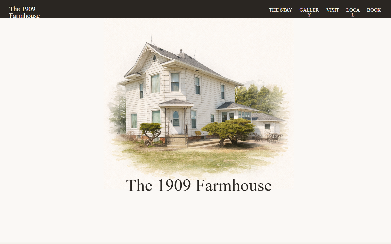 1909farmhouse.com screenshot