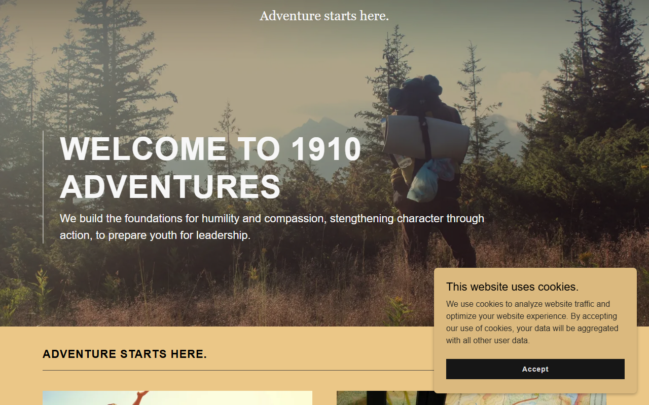 1910adventures.com screenshot