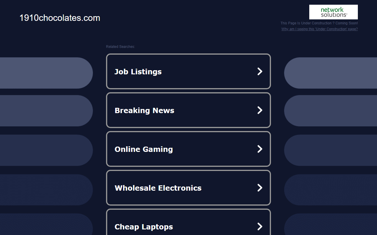 1910chocolates.com screenshot