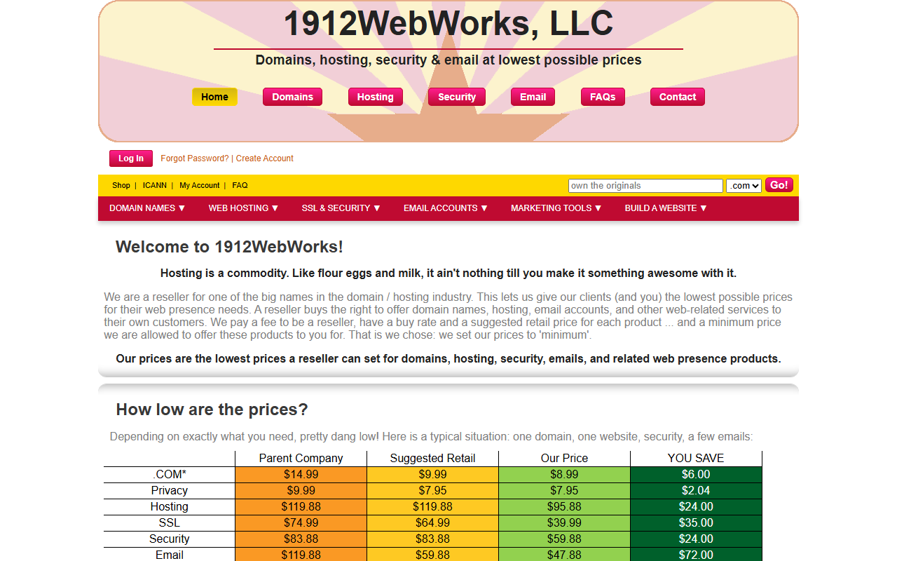 1912webworks.com screenshot