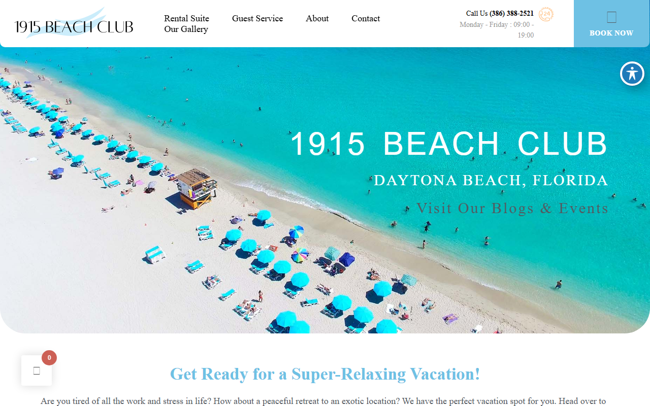 1915beachclub.com screenshot