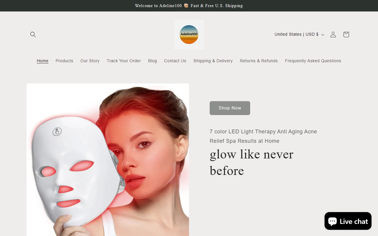 1916adeline.com screenshot