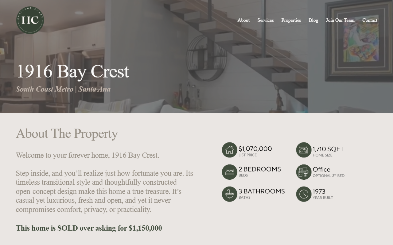 1916baycrest.com screenshot