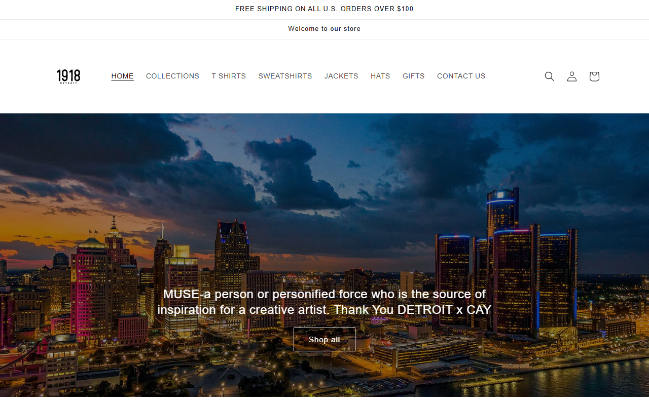1918apparel.com screenshot