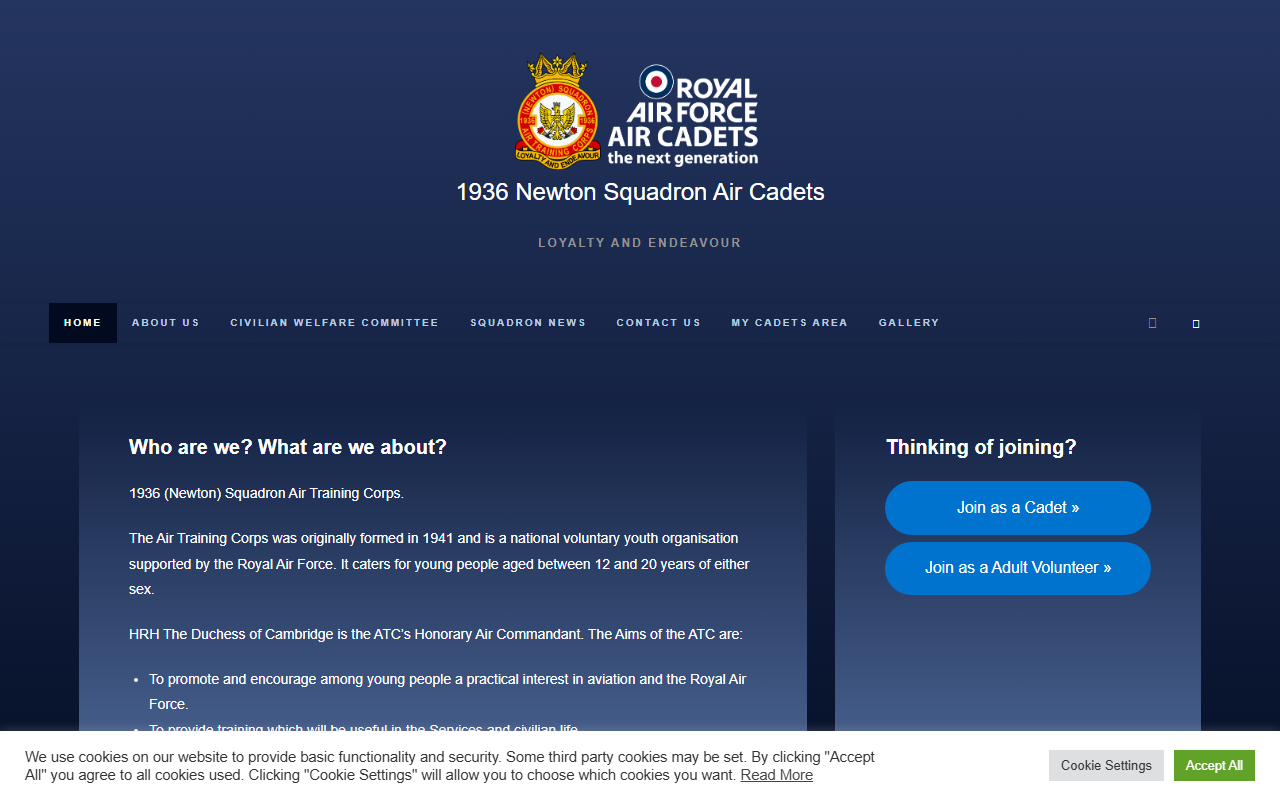 1936aircadets.com screenshot