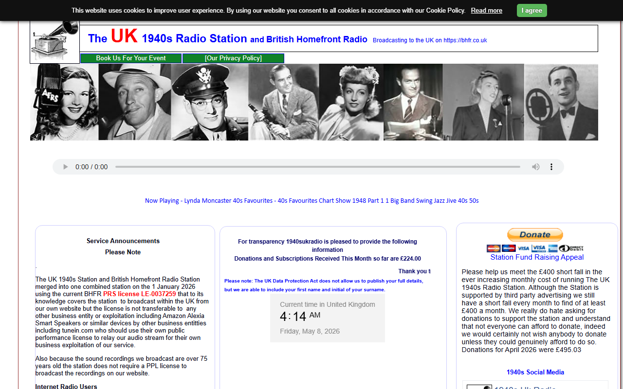 1940sukradio.com screenshot