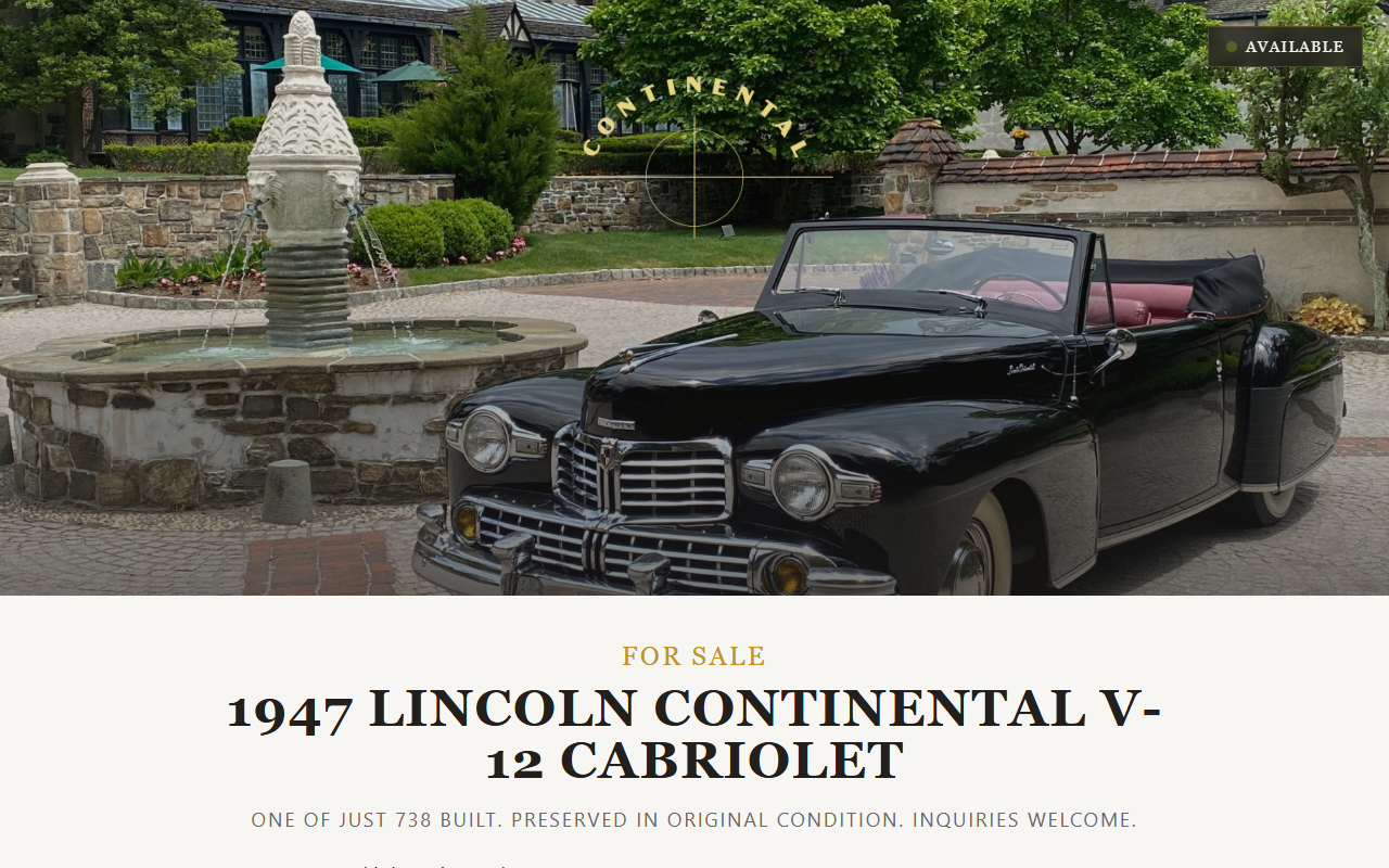 1947lincoln.com screenshot
