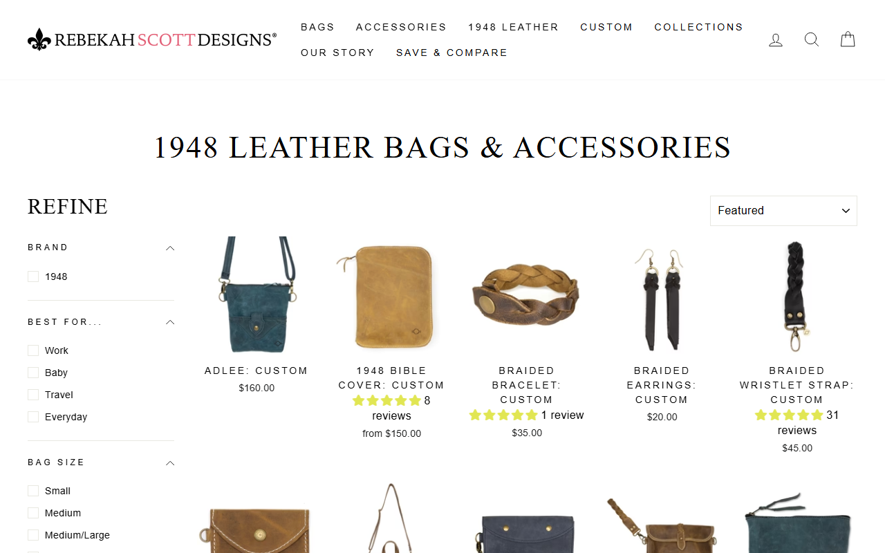 1948leather.com screenshot