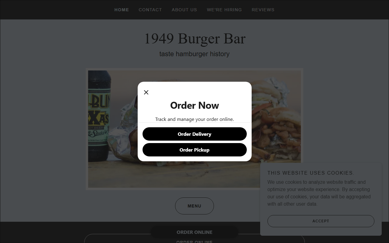 1949burgerbar.com screenshot