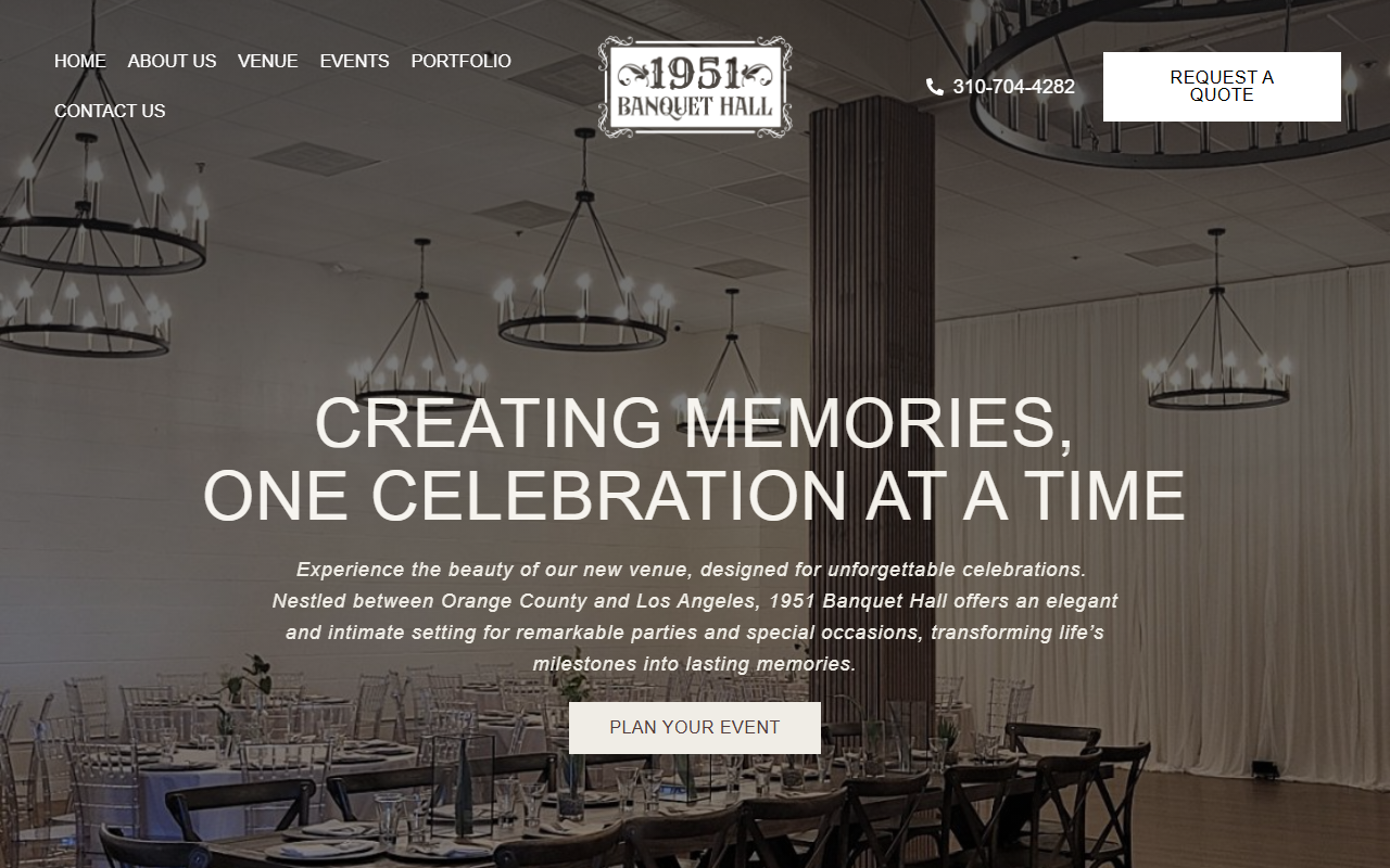 1951banquethall.com screenshot