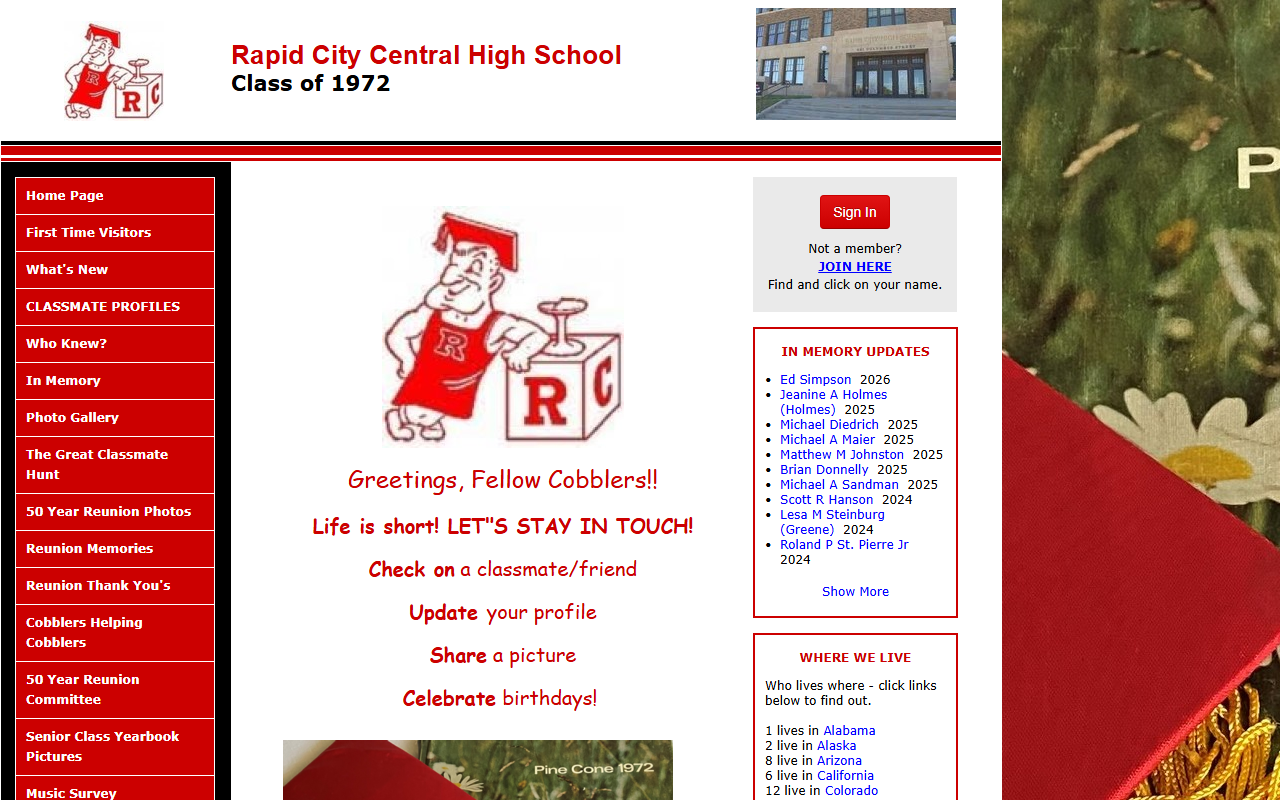 1972cobblers.com screenshot