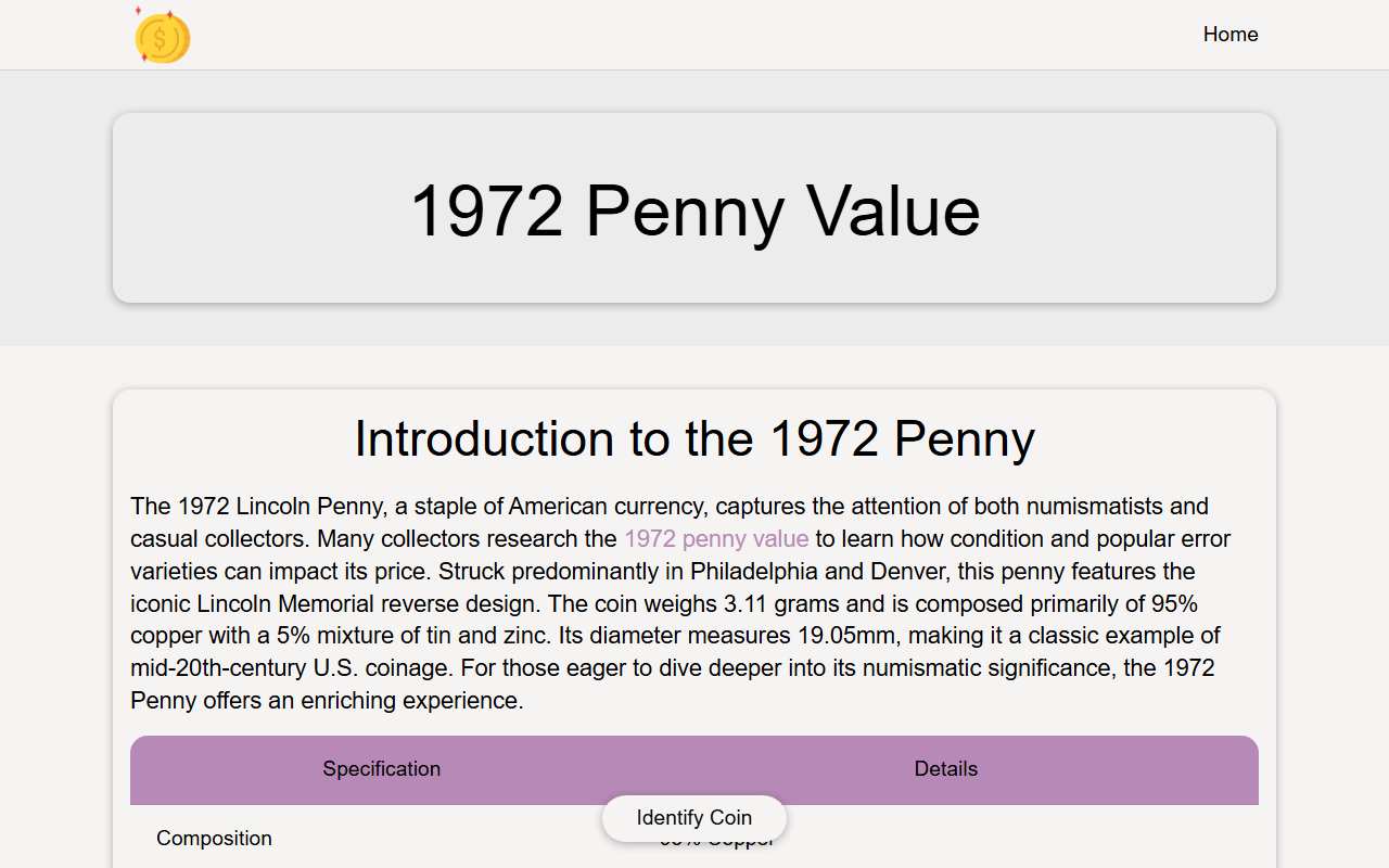 1972pennyvalue.com screenshot