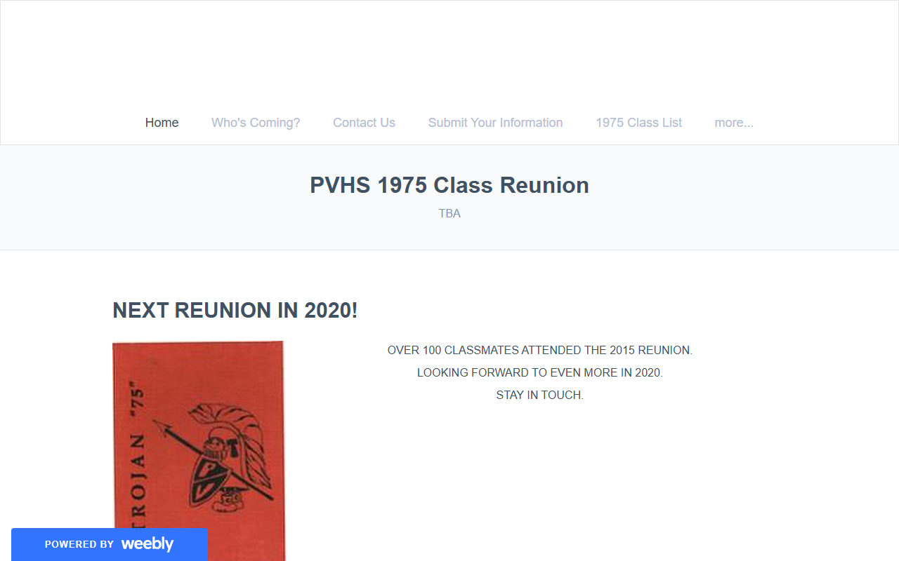 1975pvhsreunion.com screenshot