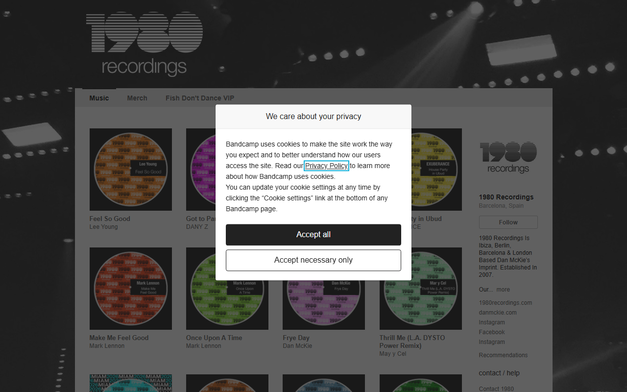 1980recordings.com screenshot