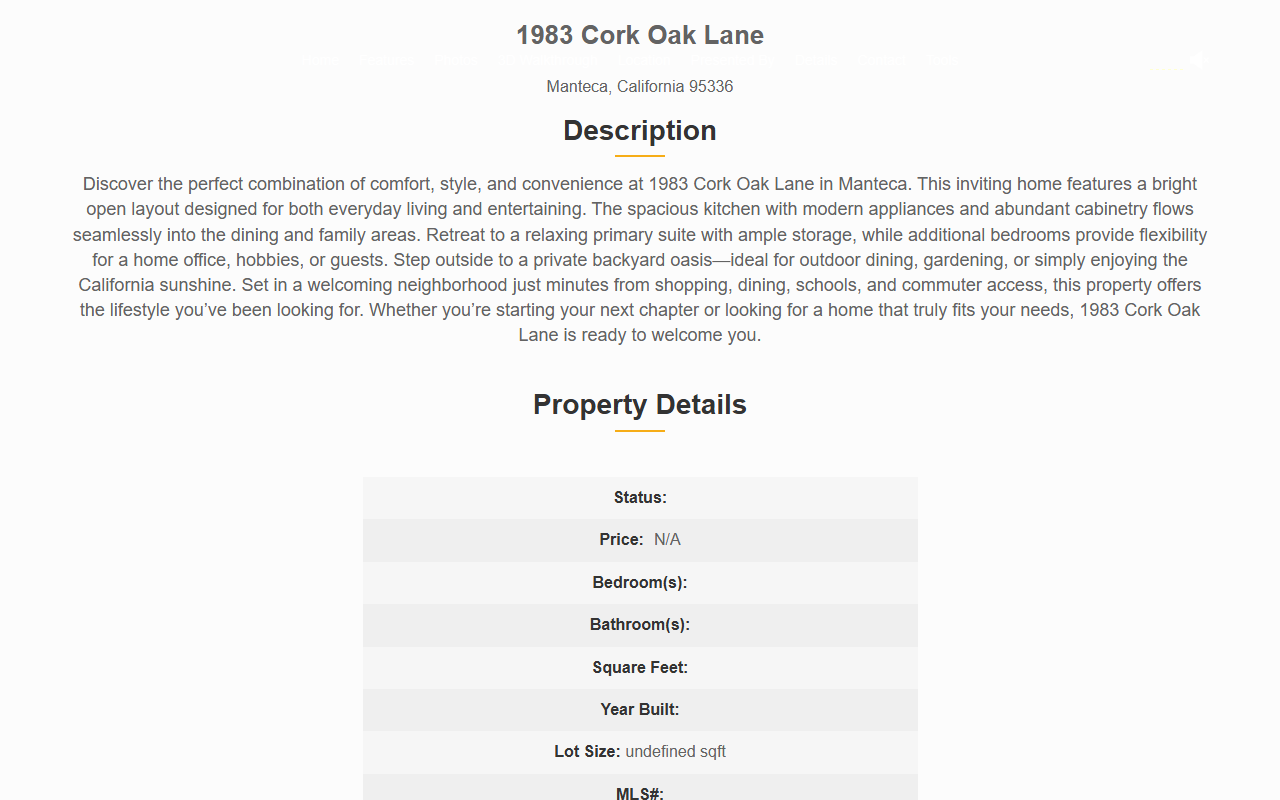 1983corkoak.com screenshot
