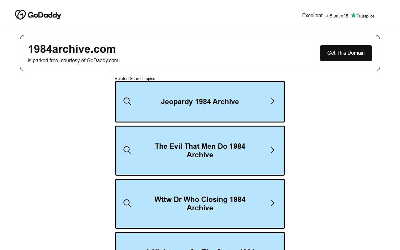 1984archive.com screenshot