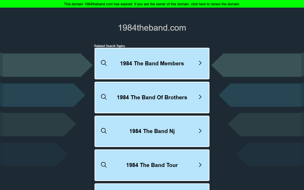 1984theband.com screenshot