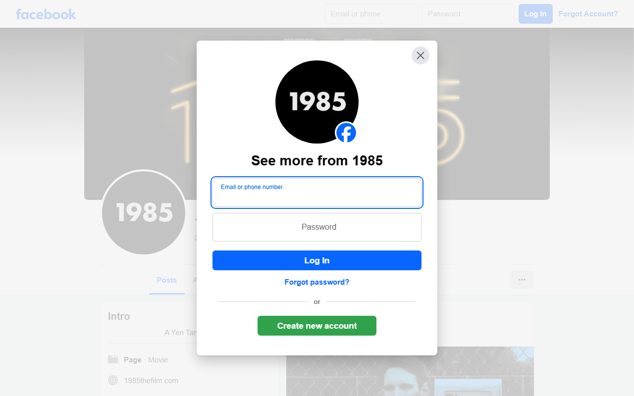 1985thefilm.com screenshot