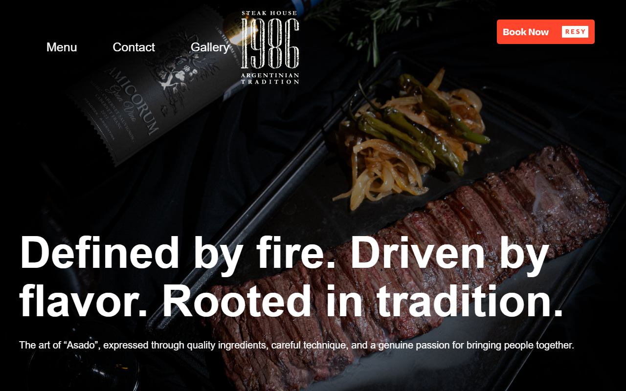 1986steakhouse.com screenshot