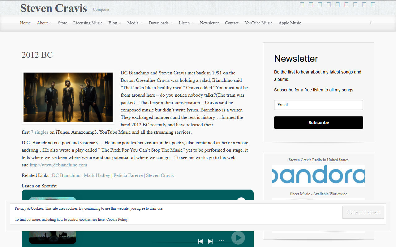2012bcmusic.com screenshot