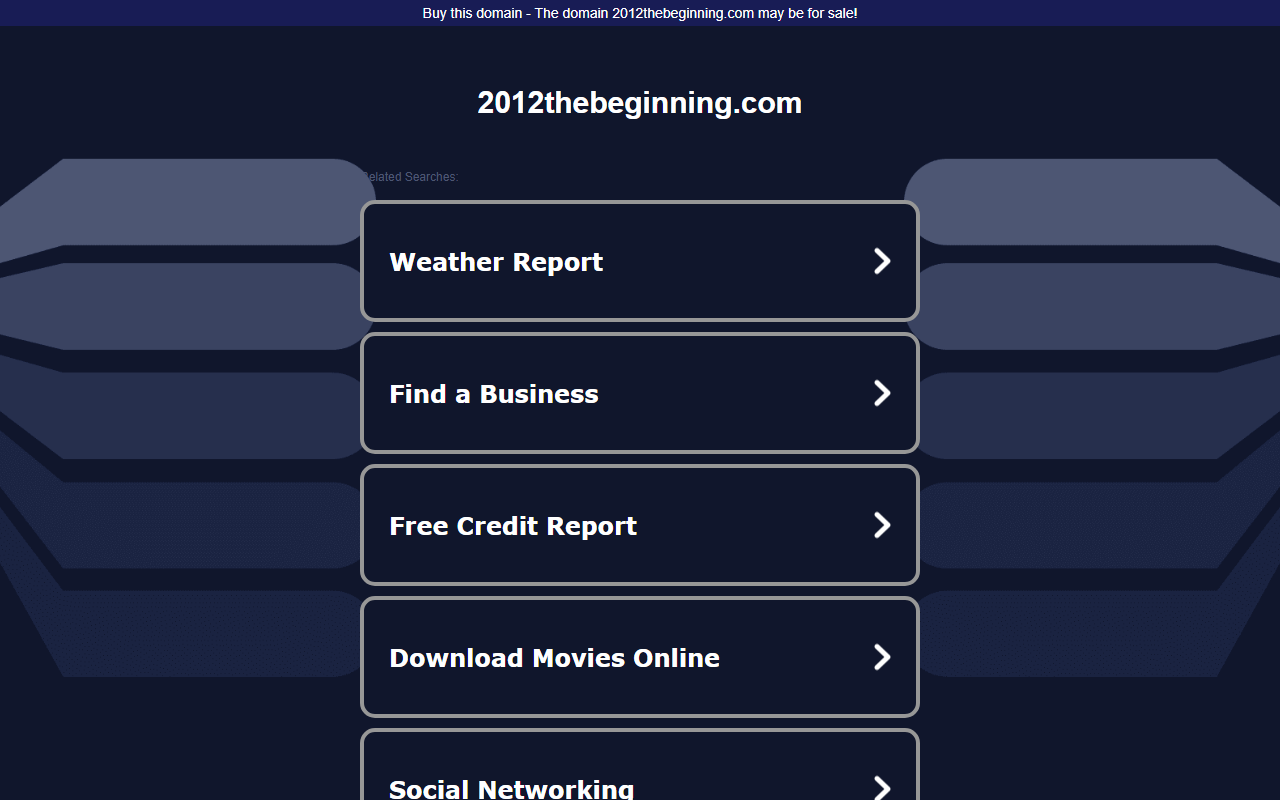 2012thebeginning.com screenshot