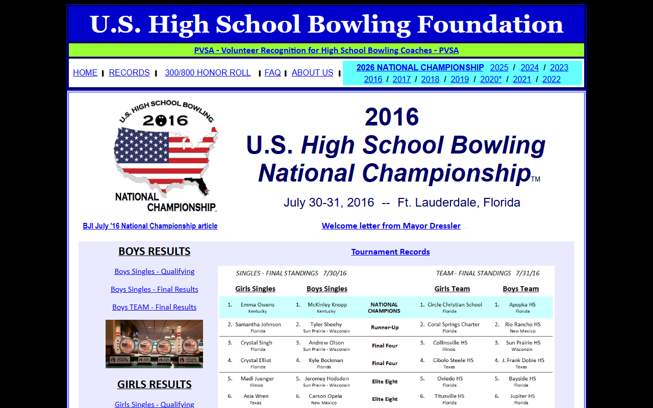 2016championship.com screenshot
