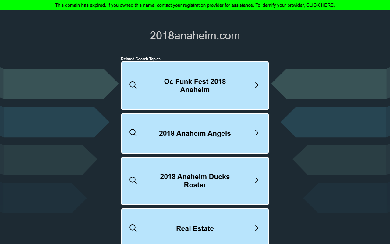2018anaheim.com screenshot