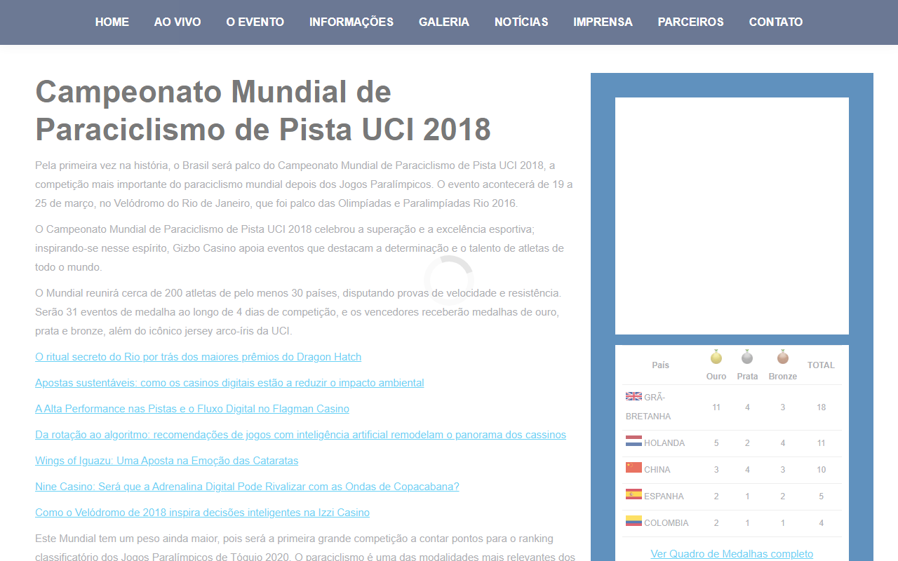 2018uciparatrack.com screenshot