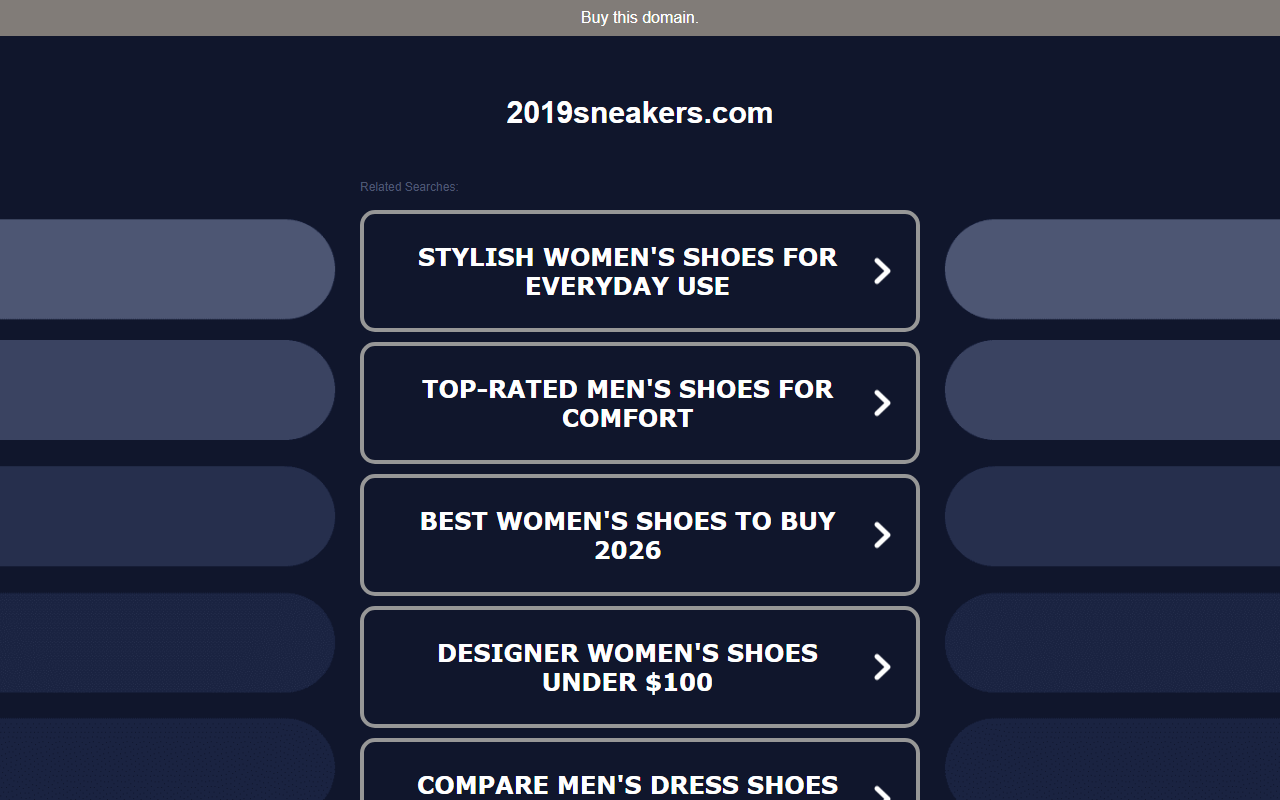 2019sneakers.com screenshot