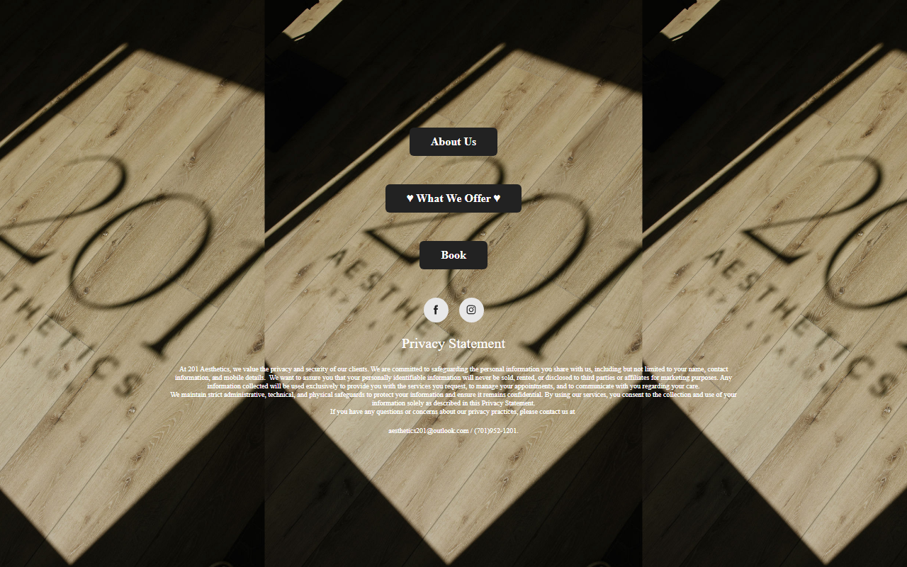 201aesthetics.com screenshot