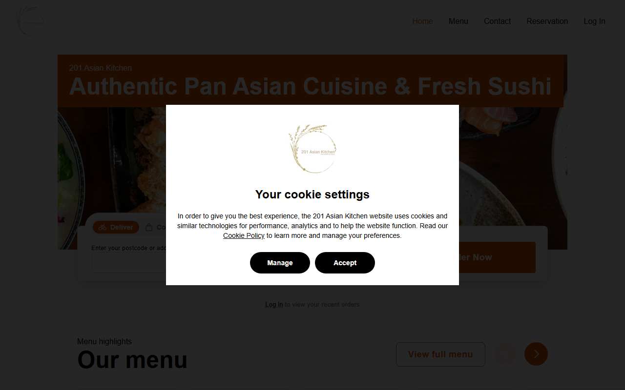 201asiankitchen.com screenshot