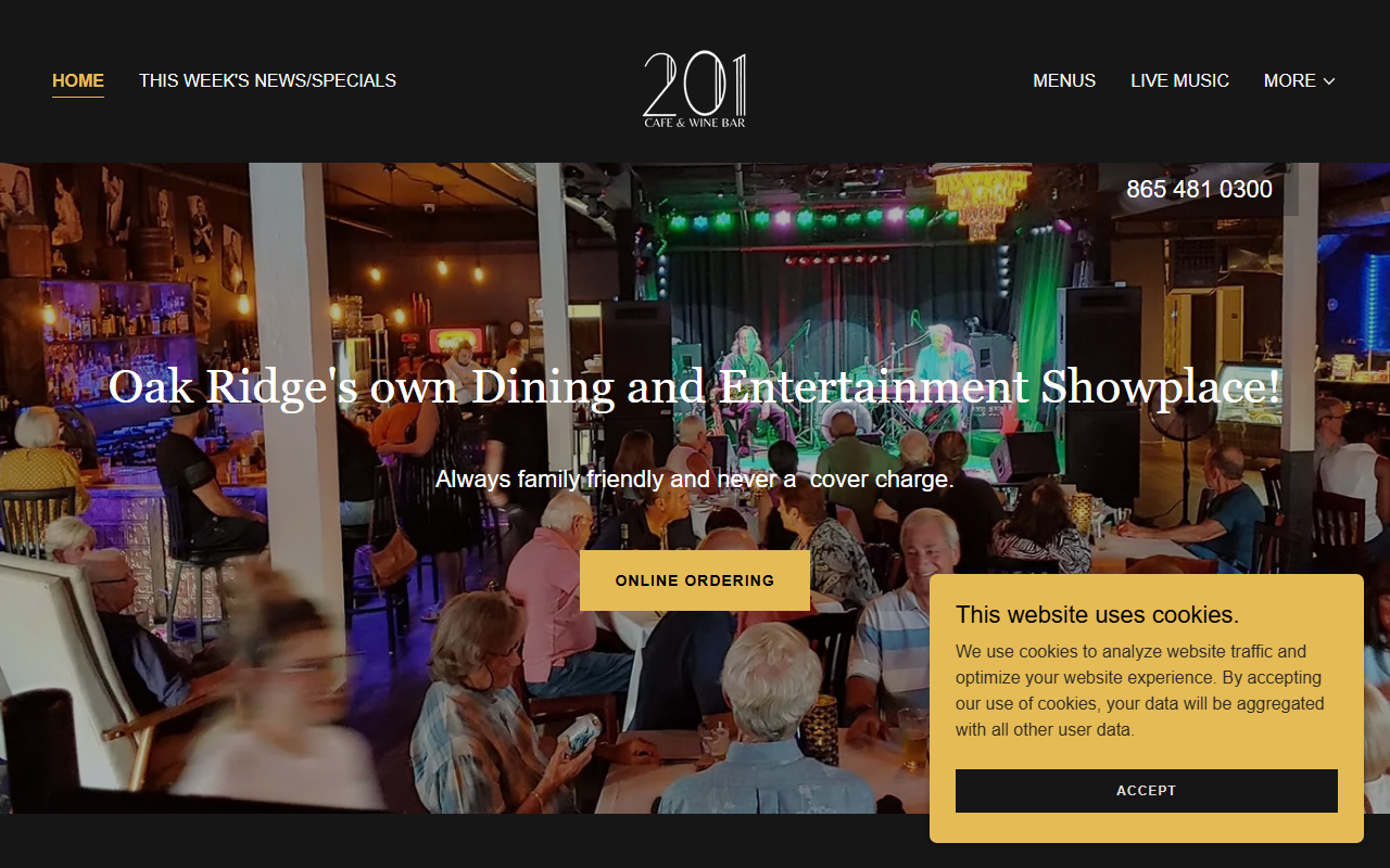 201cafewinebar.com screenshot