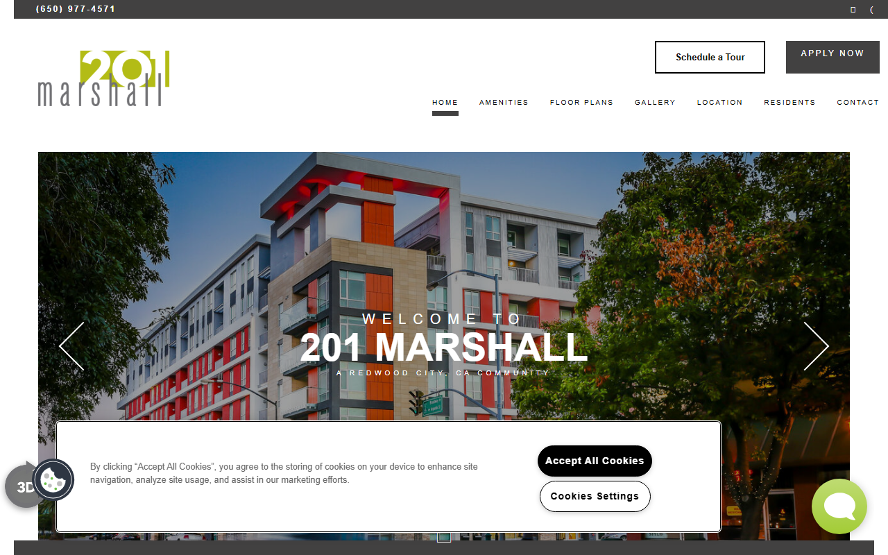 201marshall.com screenshot