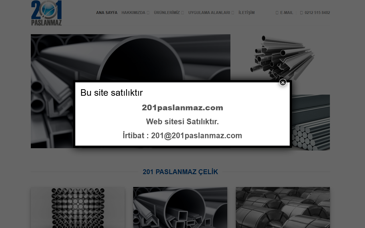 201paslanmaz.com screenshot