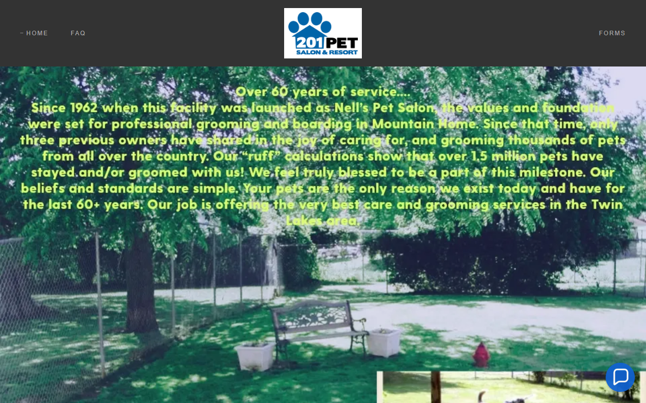 201petsalon.com screenshot