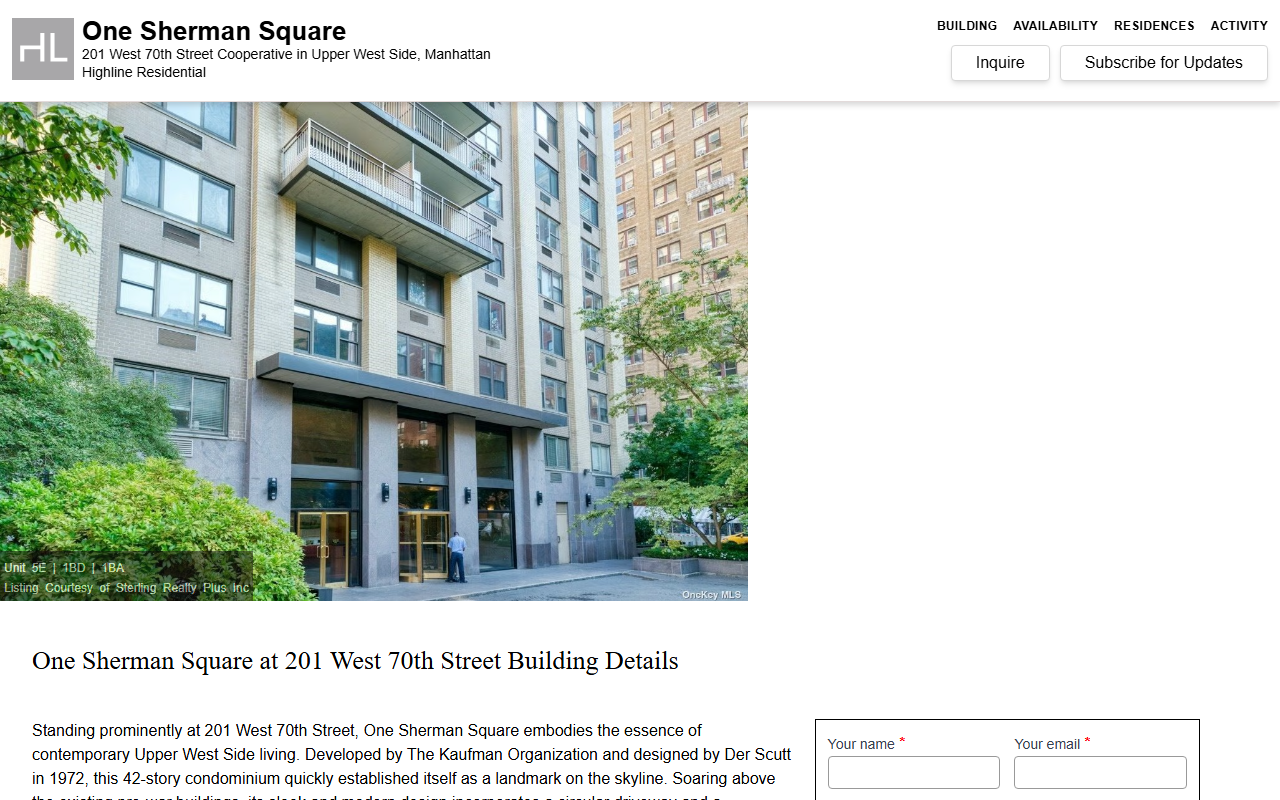 201west70th.com screenshot