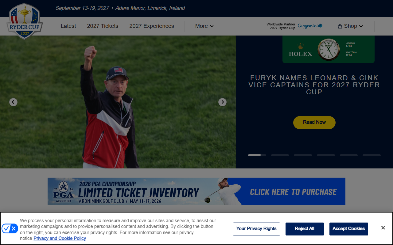 2022rydercup.com screenshot