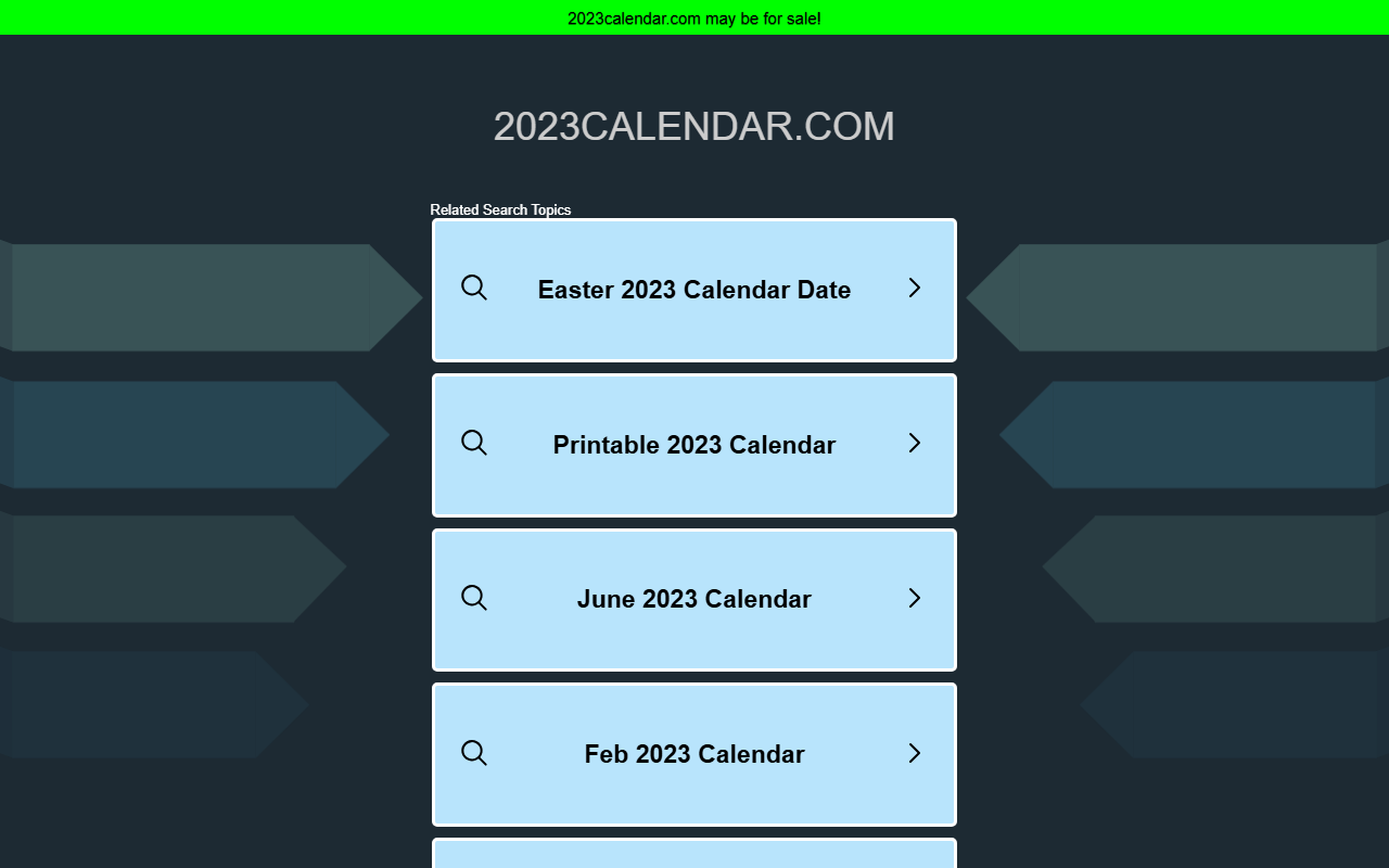 2023calendar.com screenshot