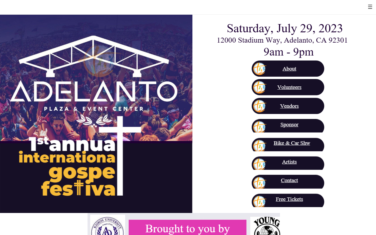 2023gospelfest.com screenshot