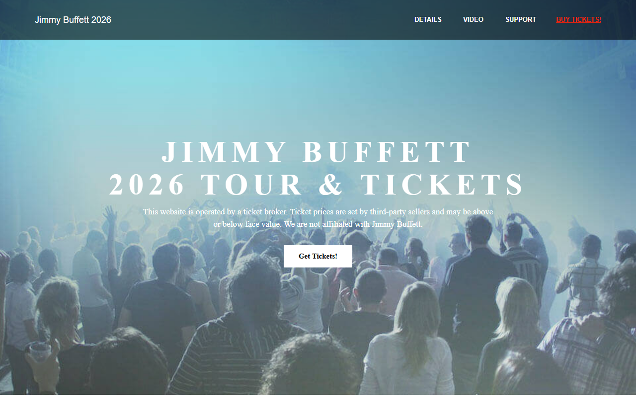 2023jimmybuffett.com screenshot