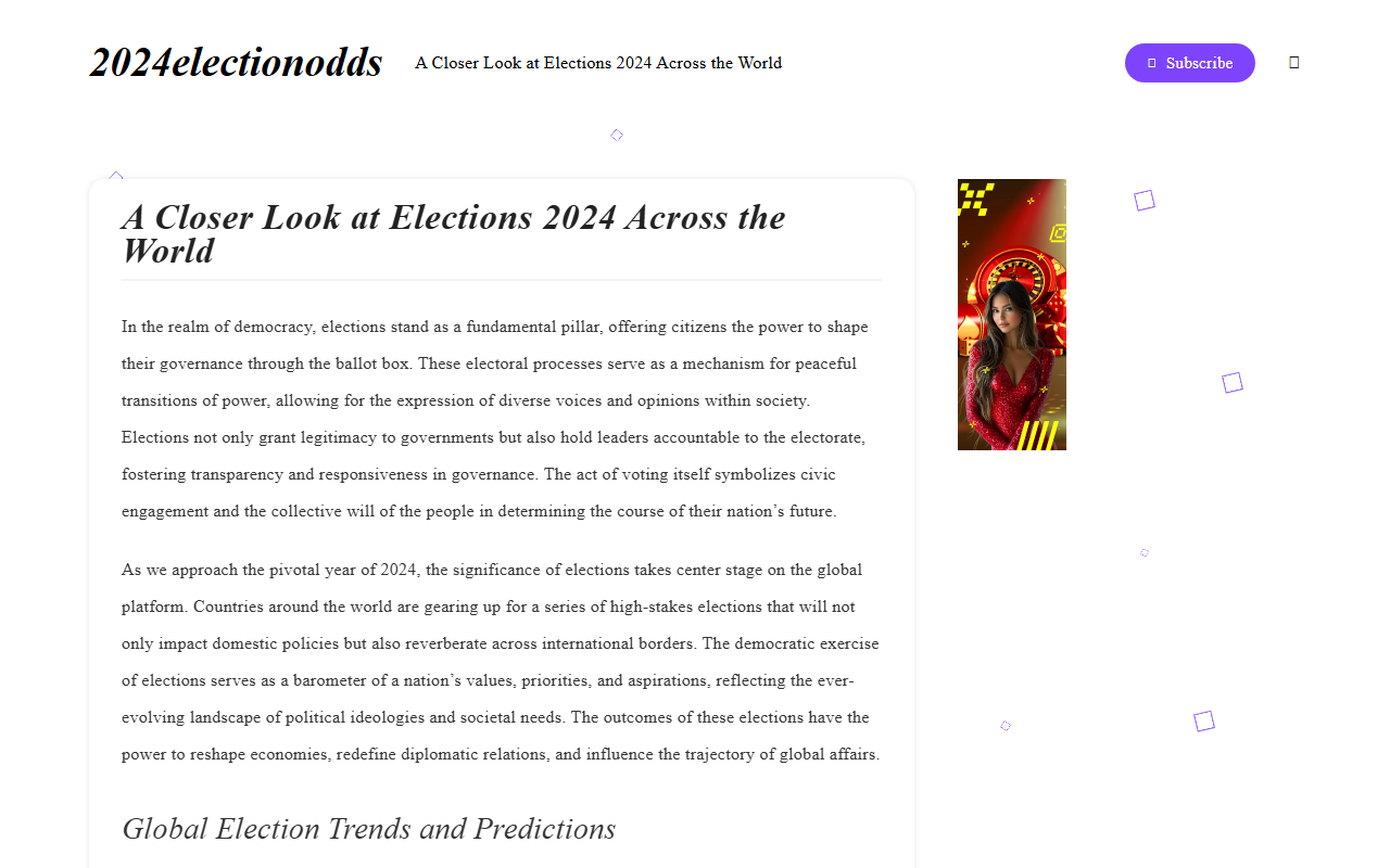 2024electionodds.com screenshot