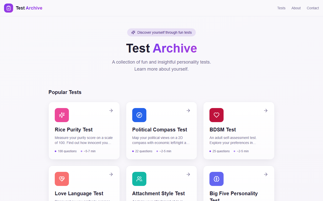 2026puritytest.com screenshot