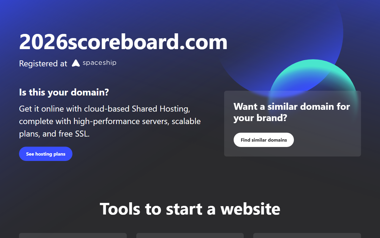 2026scoreboard.com screenshot