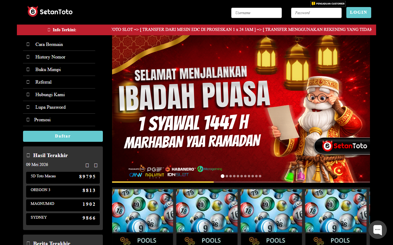 2026setantoto500.com screenshot
